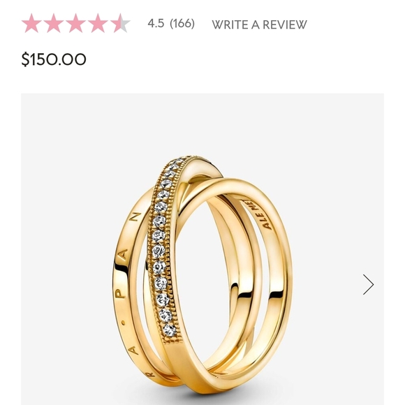 Pandora Crossover triple band pave ring. - Picture 5 of 5